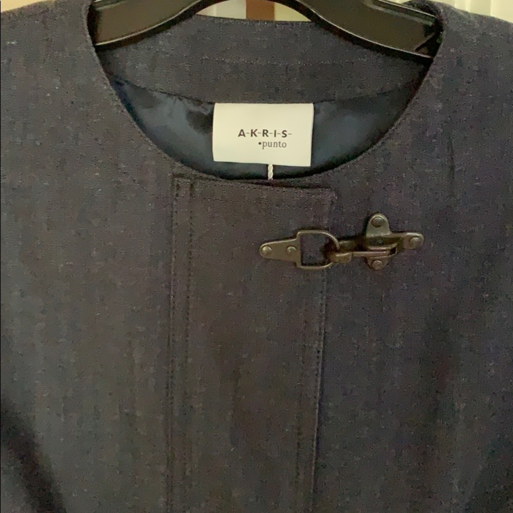 Akris Punto Chambray 3/4 Sleeve, Swing Back Jacket